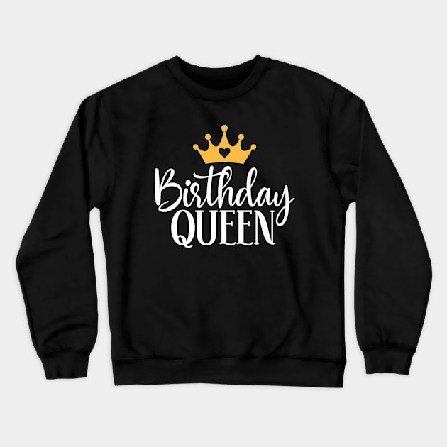 Birthday Queen Crewneck Sweatshirt by kangaroo Studio